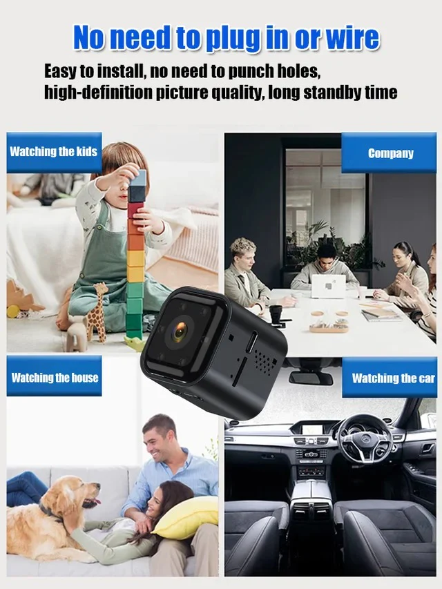 AS03 Smart WiFi Security Camera – 1080P HD, Night Vision, Motion Detection, Low Power