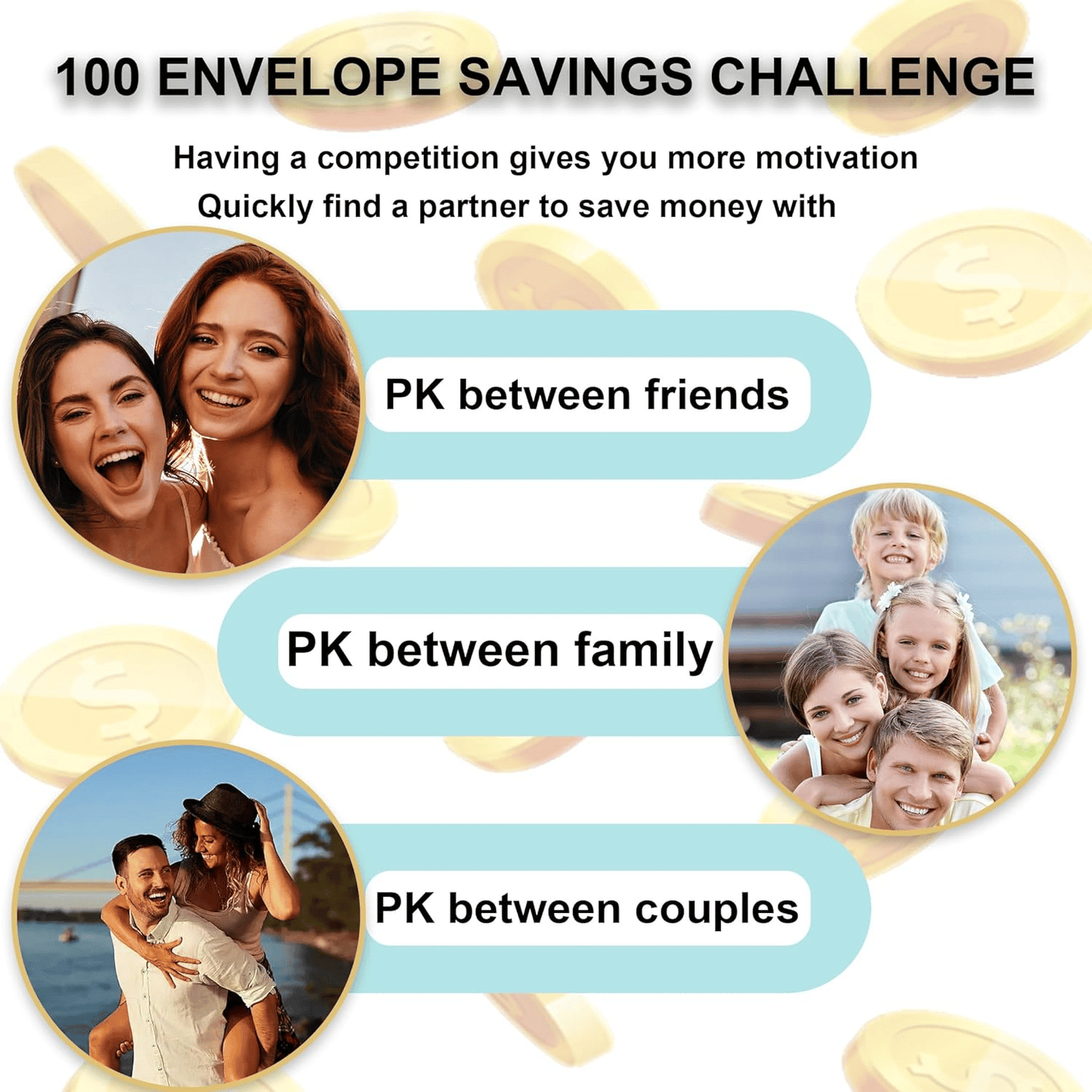 🔥LAST DAY 49% OFF🔥--✉️100 Envelope Savings Challenge Book