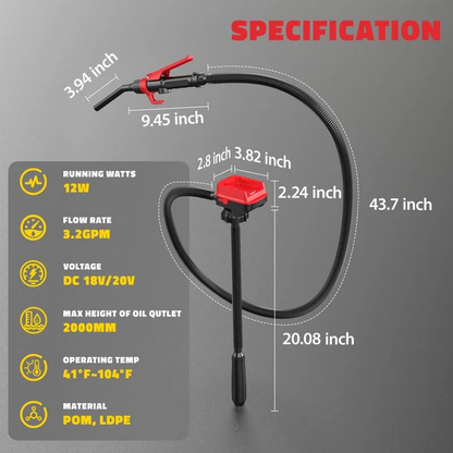 🔥Cordless Fuel Transfer Pump Compatible | with DeWalt 20V & Milwaukee 18V Batteries