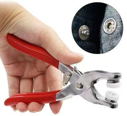 🧵 Sewing Kit with 100pcs Metal Buttons – Manual Pliers Tool Included