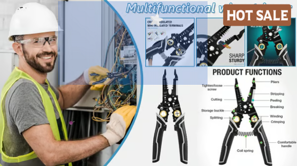 Multi-functional wire stripping pliers