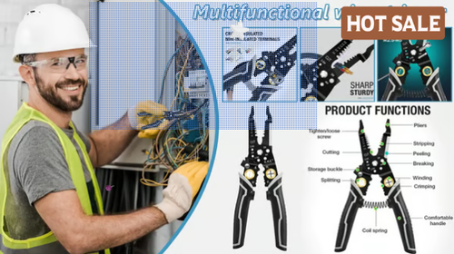 Multi-functional wire stripping pliers