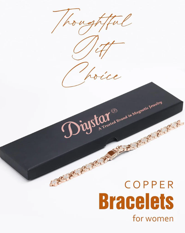 copper Bracelets for Women.Pure copper Magnetic Bracelet with 3800 Gauss Effective Magnets