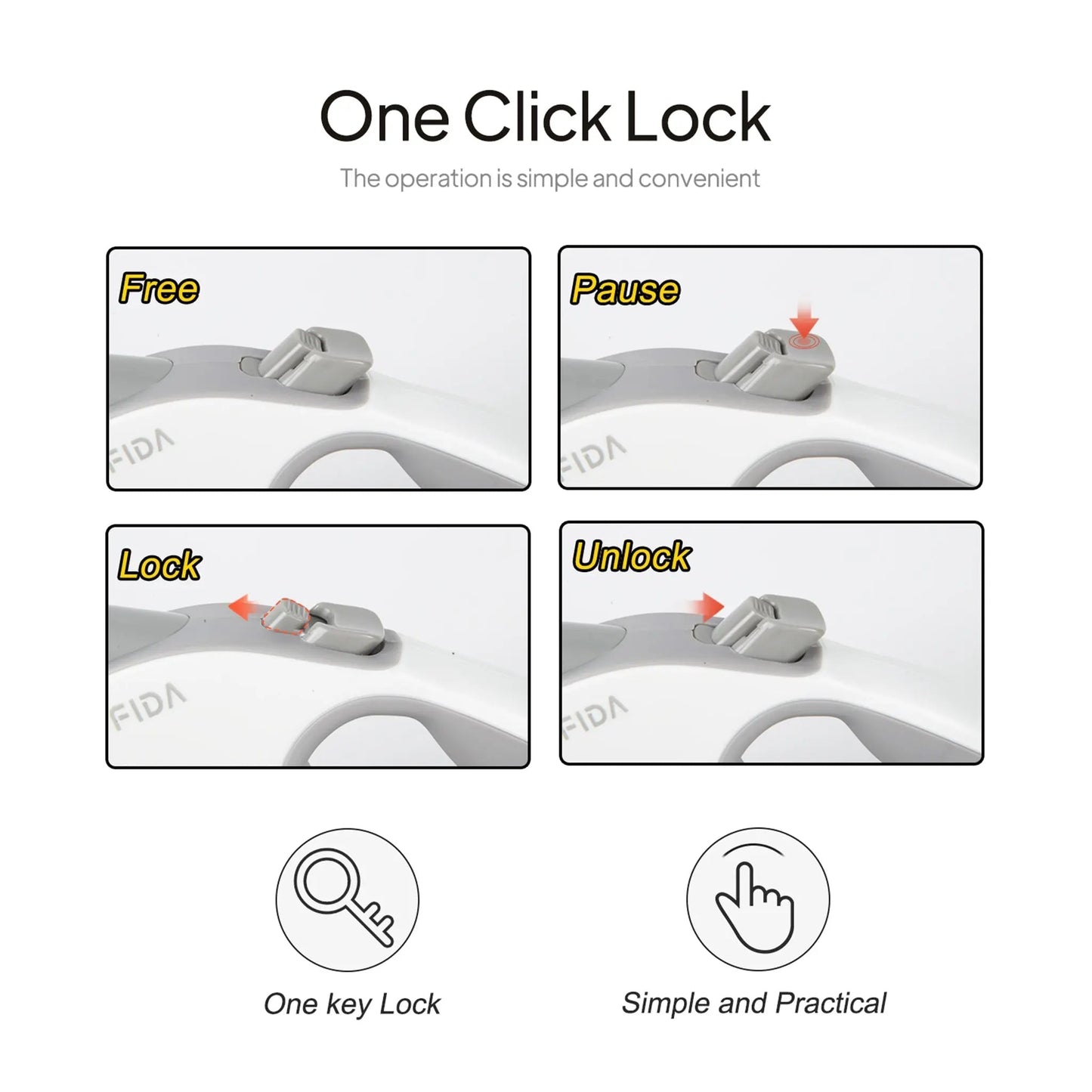 FIDA Retractable LED Lighted Dog Leash FIDA Pet