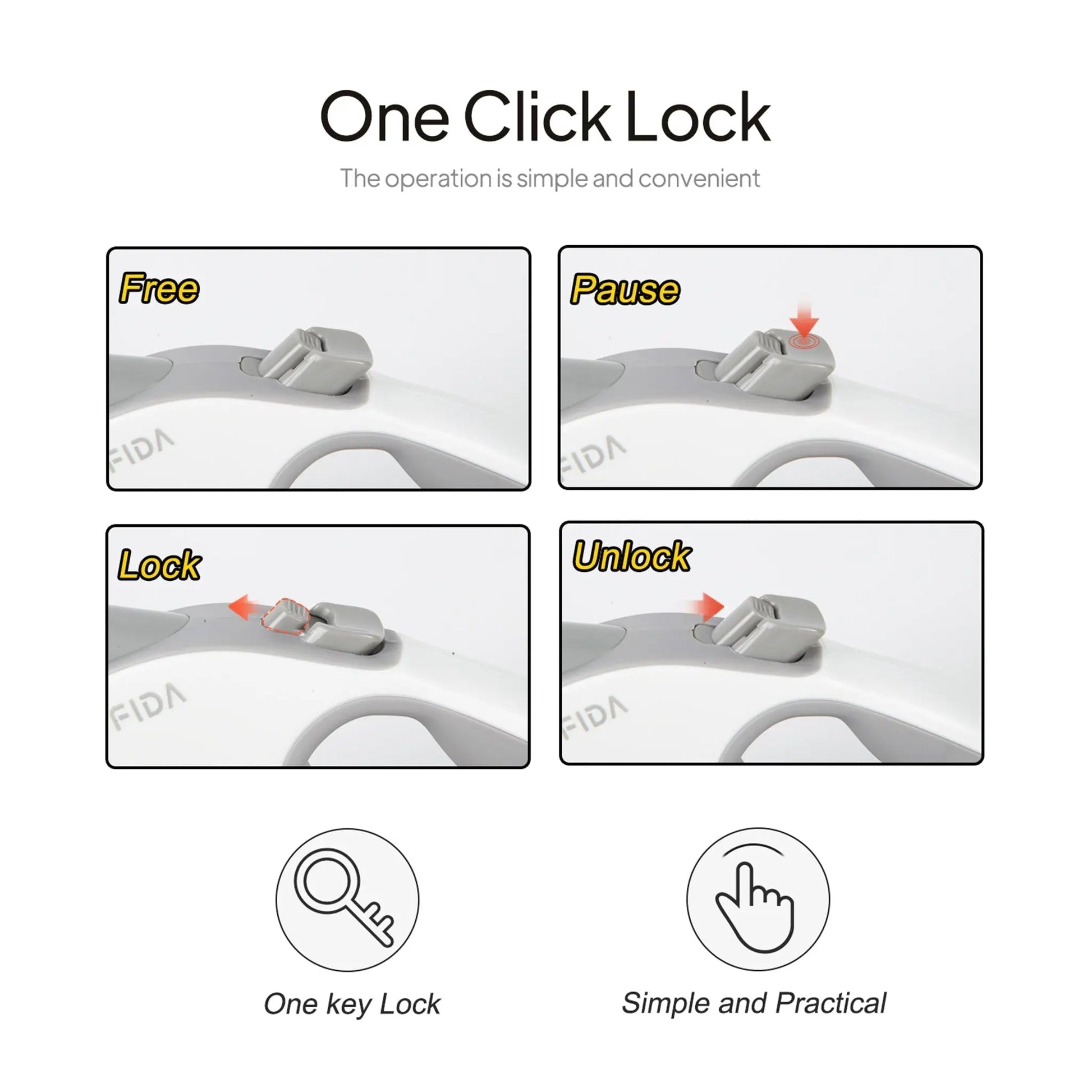 FIDA Retractable LED Lighted Dog Leash FIDA Pet