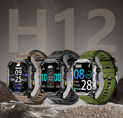 ⌚ New H12 Smart Watch✨Wireless charging, heart rate monitoring, dynamic island design, outdoor flashlight✨