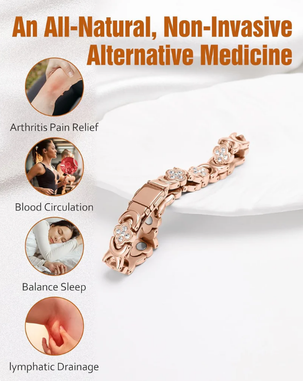 copper Bracelets for Women.Pure copper Magnetic Bracelet with 3800 Gauss Effective Magnets