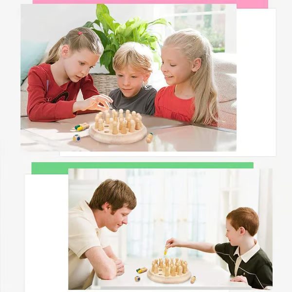 Wooden Memory Match Stick Chess