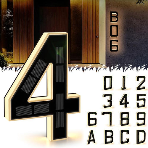 ☀Solar Lighted House Numbers for Outside