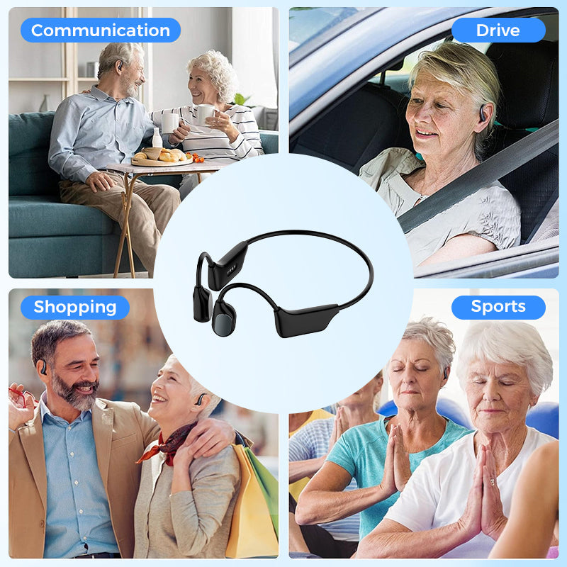 🎄💖Final 3 Hours:50%ОFF💥🔥SEAGRIL Bone Conduction Smart Hearing Aid Bluetooth Earphones(Black Friday Special Sale)