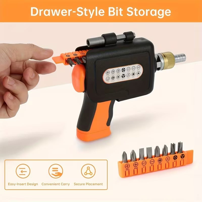 🔧 180° Rotating Ratchet Screwdriver Set | Multi-functional Alloy Bits · Two-way Magnetic Attachment · Portable and Efficient Repair Tool